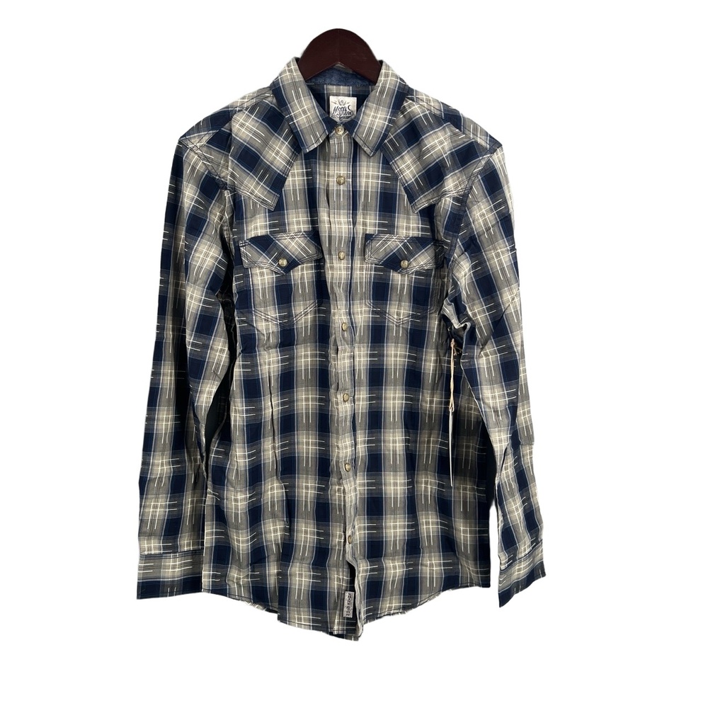 MoonShine Spirit By‎ Brad Paisley Western Plaid Pearl Snap Front Size Small New